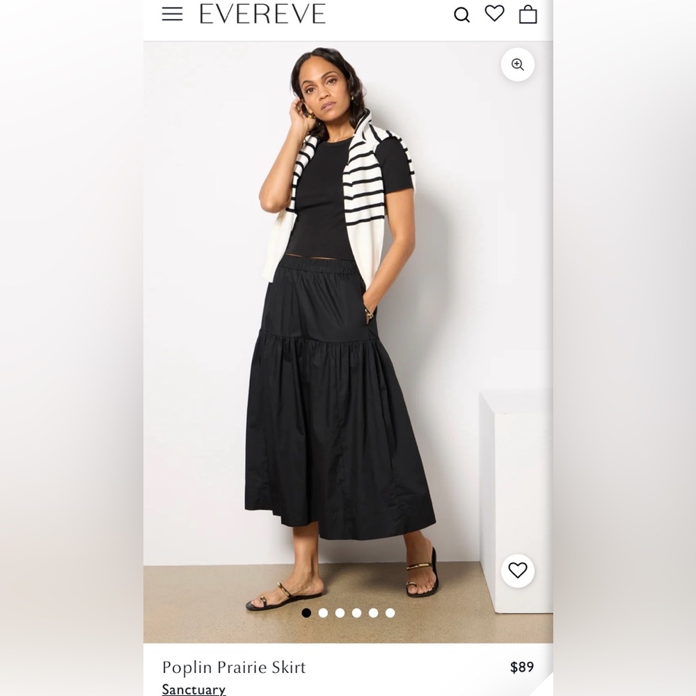 Sanctuary Black Tiered Maxi Skirt Casual